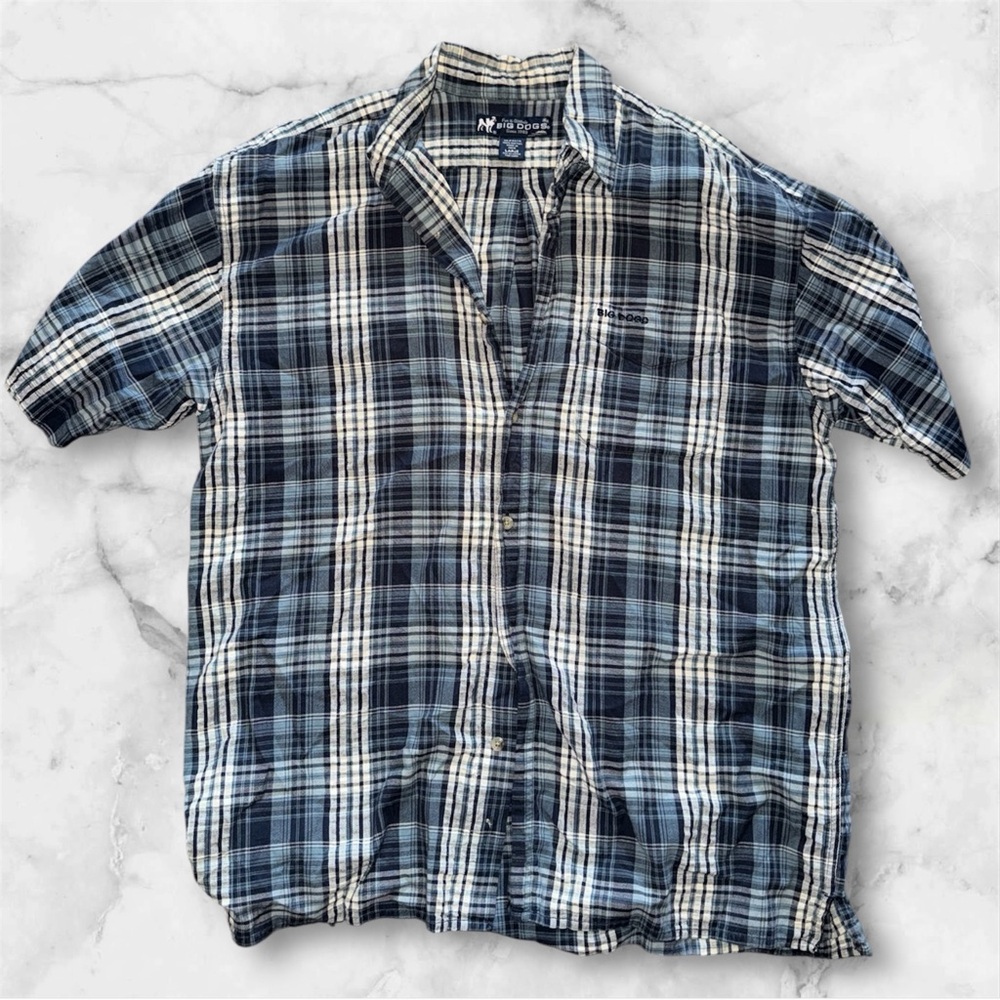 Big Dogs Y2K Plaid Button Down Shirt Size L